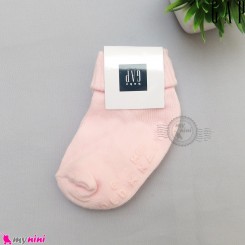 جوراب بچه گانه مارک گپ اورجینال کره جنوبی صورتی یخی 12 تا 24 ماه لبه برگردان Baby Gap socks