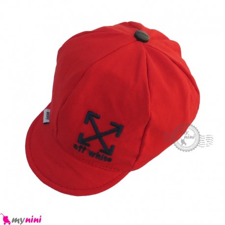 کلاه نقابدار بچه گانه اسپرت طرح ایکس قرمز baby cotton cap