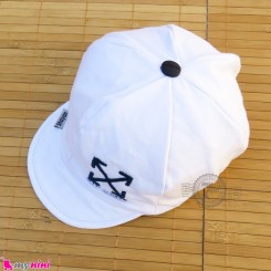 کلاه نقابدار بچه گانه اسپرت طرح ایکس سفید baby cotton cap