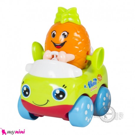 ماشین میوه ای هویلی تویز قدرتی نشکن طرح آناناس Huile Toys fruit car