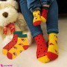 جوراب هندوانه ای بچه گانه نخی تا به تا Baby girl cotton socks