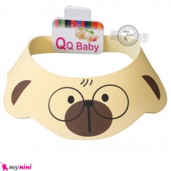 کلاه محافظ حمام نوزاد و کودک کرمی خرس عینکی Baby Shower Cap