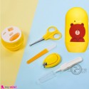ست مانیکور نوزاد و کودک 5 تکه کارتونی حیوانات Baby nail clipper and scissor barrel set