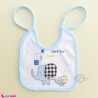 پیشبند دو لایه آبی فیل Baby cotton cute bibs