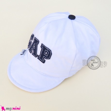 کلاه اسپرت نقابدار بچه گانه سفید گپ baby cotton cap