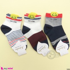 جوراب 3 عددی نخ پنبه ای بچگانه طرح اسمایل مارک کاتامینو filardi Baby cotton socks