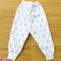 شلوار توکُرکی نوزاد و کودک دورس آبی خرگوش Baby warm pants