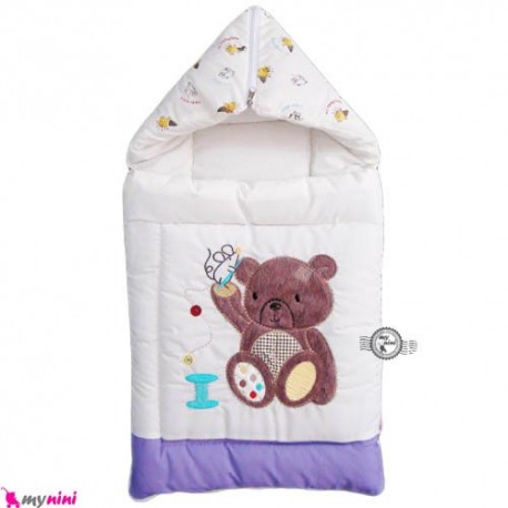 قنداق فرنگی نوزاد تترون یاسی خرس نشسته Baby Sleeping Bag
