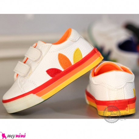 کفش اسپرت بچگانه آدیداس کلاسیک سفید نارنجی Baby shoes