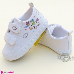 کفش اسپرت بچگانه یونی کورن سفید Baby shoes