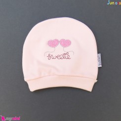 کلاه کشی پنبه ای صورتی جونیورز Juniors baby pink cotton hat