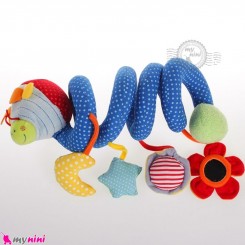 عروسک موزیکال آویز کریر و تخت مارپیچی زنبور baby activity spiral plush toy