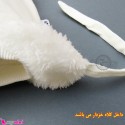 کلاه روگوشی گرم نوزاد داخل خزدار شیری چشمها Baby warm hats