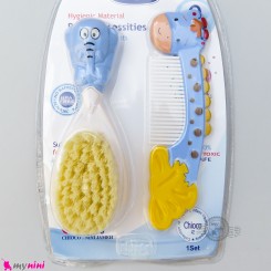 شانه و برس طبی نوزاد و کودک زرافه آبی Baby Brush & Comb