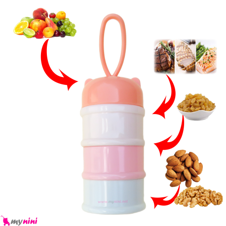 ظرف نگهدارنده غذا و میوه نوزاد و کودک رنگارنگ مارک تاتیا Tatia Food Container