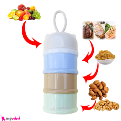ظرف انباری غذا نوزاد و کودک با کیفیت آبی طوسی مارک تاتیا Tatia Food Container