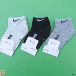 جوراب بچگانه 3 عددی نخ پنبه ای نایک طوسی مشکی مارک فیلاردی filardi Baby cotton socks