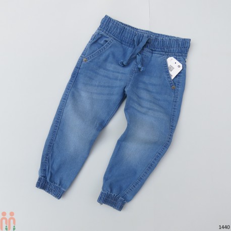 شلوار لی بچه گانه بنگلادشی کمرکشی مارک اورجینال B&Y آبی Baby jeans pants