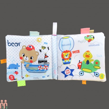 کتاب پارچه ای آموزشی وسایل نقلیه و حیوانات baby clothes Book