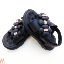 صندل دخترانه اسپرت مشکی طرح شکوفه kids sandals