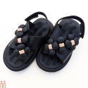 صندل دخترانه اسپرت مشکی طرح شکوفه kids sandals