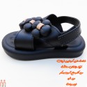 صندل دخترانه اسپرت مشکی طرح شکوفه kids sandals