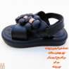 صندل دخترانه اسپرت مشکی طرح شکوفه kids sandals
