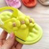 صندل دخترانه اسپرت سبز روشن طرح شکوفه kids sandals
