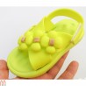 صندل دخترانه اسپرت سبز روشن طرح شکوفه kids sandals