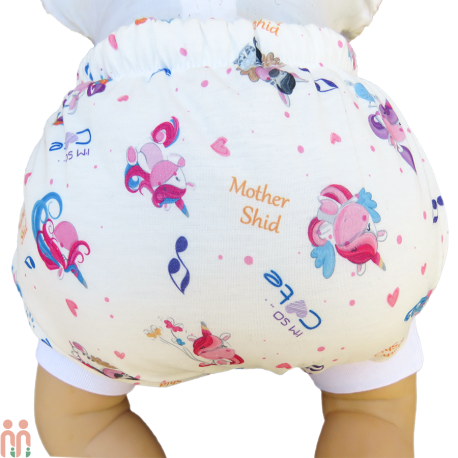 شورت آموزشی نوزاد و کودک 3 لایه یونی کورن مارک مادرشید baby reusable diaper