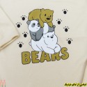 لباس ست بلوز شلوار نخی نوزاد و کودک نسکافه ای خرسی فرندز Baby clothes set