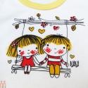 بهترین لباس نوزادی دختر و پسر ست 5 تکه نخی زرد سفید Baby clothes set