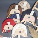 کلاه بچه گانه نوزاد روگوشی کبریتی گرم داخل کُرک و خزدار خلبانی کرمی Baby warm pilot hats