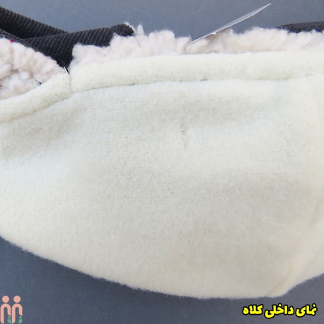 کلاه بچه گانه نوزاد روگوشی کبریتی گرم داخل کُرک و خزدار خلبانی کرمی Baby warm pilot hats