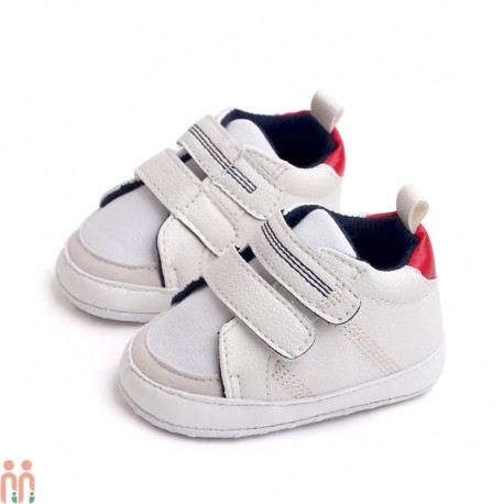 پاپوش نوزاد دخترانه پسرانه وارداتی سفید اسپرت Baby sport footwear