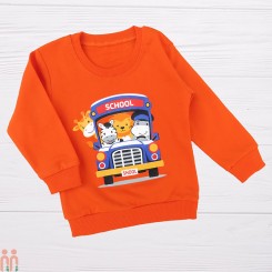 لباس بلوز پسرانه دورس نخی اسپرت نارنجی اتوبوس مدرسه Boy new shirts