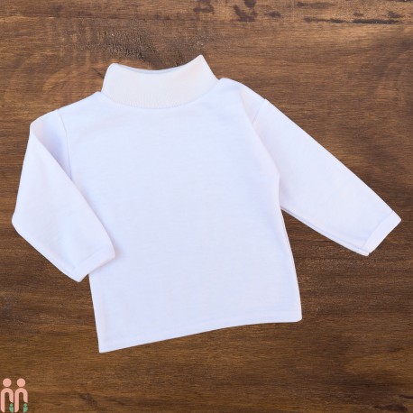 لباس بلوز نوزاد و کودک یقه 3 سانت نخی سفید Baby White Shirt