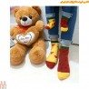 جوراب هندوانه ای بچه گانه نخی تا به تا Baby girl cotton socks