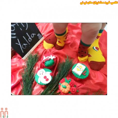جوراب هندوانه ای بچه گانه نخی تا به تا Baby girl cotton socks