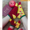 جوراب هندوانه ای بچه گانه نخی تا به تا Baby girl cotton socks