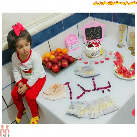 جوراب هندوانه ای بچه گانه نخی تا به تا Baby girl cotton socks