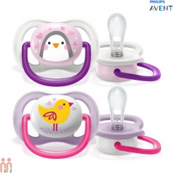 پستانک اونت التراایر نوزاد 0 تا 6 ماه 2 عددی یاسی جوجه و پنگوئن Philips Avent ultra air soother