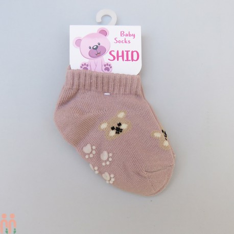 جوراب مچی نوزاد نخی استپ دار کالباسی خرس 0 تا 1 سال Baby cute socks