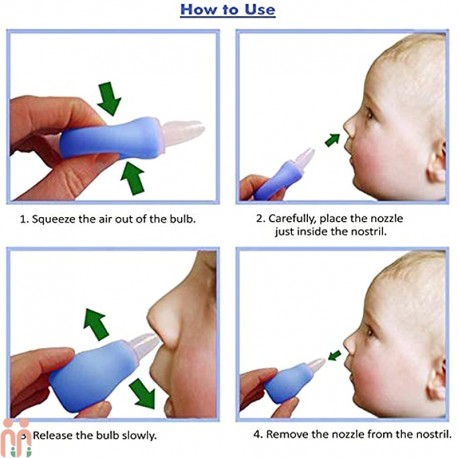 پوار بینی نوزاد صورتی سر سیلیکونی Baby nasal aspirator