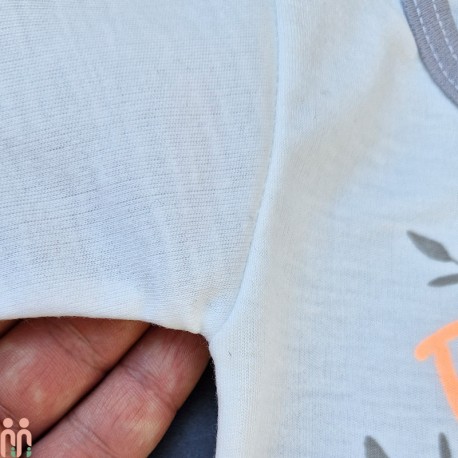 ست لباس نوزادی 5 تکه نخی طوسی سفید پاندا Baby clothes set