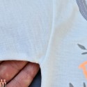 ست لباس نوزادی 5 تکه نخی طوسی سفید پاندا Baby clothes set