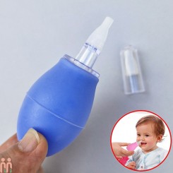 پوار بینی نوزاد آبی سر سیلیکونی درپوش دار اعلا Baby nasal aspirator