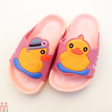 دمپایی دخترانه ارگونومیک صورتی اردک kids slippers
