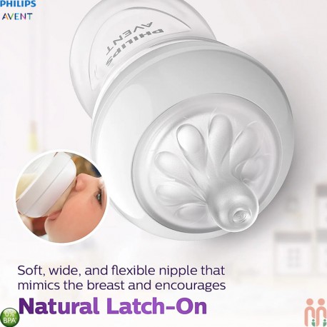 شیشه شیر اونت اصل 125 میل با جعبه سری جدید ریسپانس برند فیلیپس اونت Philips Avent Natural Response