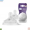 سرشیشه اونت اصل نچرال ریسپانس 3 قطره سری جدید 2 عددی Philips Avent Natural Teat